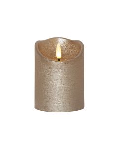 Star Trading LED-Kerze Flamme Rustic, Ø 7.5 x 10 cm, Gold