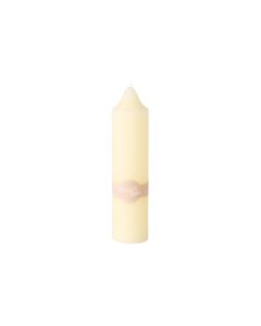 Boltze Kerze Church Rustic 38 x 9 cm, Cremeweiss
