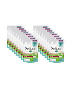 Schesir Nassfutter Kitten Bio Huhn, 16 x 85 g