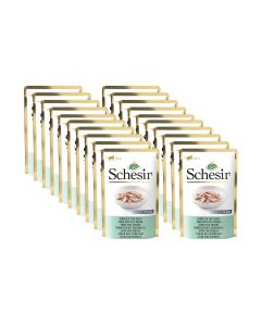 Schesir Nassfutter Thunfisch & Goldbrasse in Gelée, 20 x 85 g