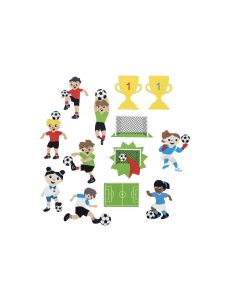 Glorex Moosgummi Sticker Fussball 29-teilig, selbstklebend