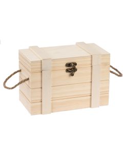 Glorex Holzartikel Schatztruhe 21 x 11 x 11.5 cm