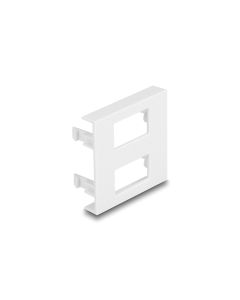 Delock Easy 45 Modulblende 2x Rechteck-Ausschnitt 5 Stück, Weiss