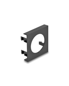 Delock Easy 45 Modulblende Loch-Ausschnitt Ø 30.2mm 5 Stück Schwarz