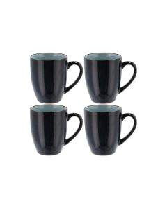 Bitz Kaffeetasse 300 ml, 4 Stück, Dunkelblau/Hellblau
