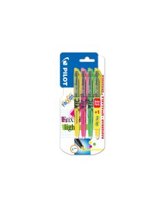 Pilot Textmarker FriXion Light 4 Stück, Gelb/Grün/Pink