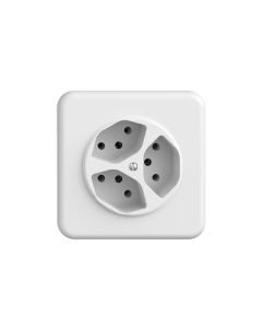 Feller STANDARDdue UP-Steckdosen STANDARDdue 3x T13 Weiss, IP20