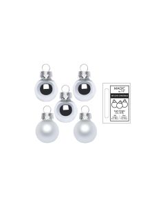INGES CHRISTMAS DECOR Weihnachtskugel Frosty Silver Ø 2 cm 25 Stück