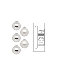 INGES CHRISTMAS DECOR Weihnachtskugel Frosty Silver Ø 6 cm 20 Stück