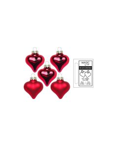 INGES CHRISTMAS DECOR Herz Ochsenblut 4 cm 8 Stück