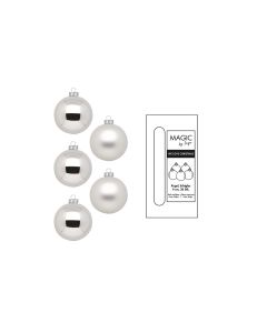 INGES CHRISTMAS DECOR Weihnachtskugel Frosty Silver Ø 4 cm 36 Stück
