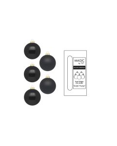 INGES CHRISTMAS DECOR Weihnachtskugel Ebony Black Ø 4 cm 36 Stück