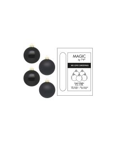 INGES CHRISTMAS DECOR Weihnachtskugel Ebony Black Ø 8 cm 12 Stück