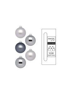 INGES CHRISTMAS DECOR Weihnachtskugel Hazy Grey Ø 6 cm 20 Stück