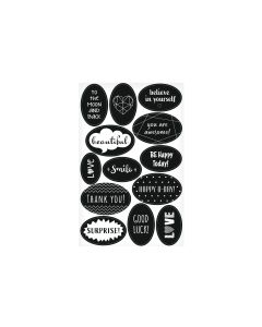Herlitz Motivsticker Sprüche 13 Sticker, Just Black