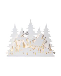 Star Trading Tischdeko Grandy, 80 cm, Holz, Weiss