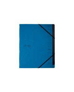 VON Ordnungsmappe mit 12 Fächern, Blau