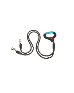 Wigzi Hundeleine Dual Doggie Gel M/L Schwarz