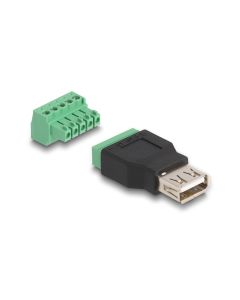 Delock USB 2.0 Adapter USB-A Buchse - Terminalblock