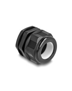 Delock Kabelverschraubung M32, schwarz 2 Stück