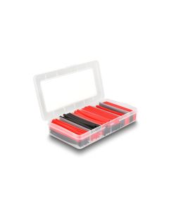 Delock Schrumpfschlauch Sortimentsbox, schwarz/rot, 196-teilig