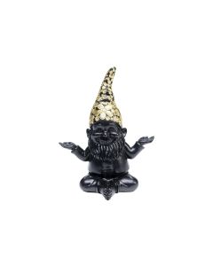 Kare Dekofigur Zwerg Meditation Schwarz/Gold