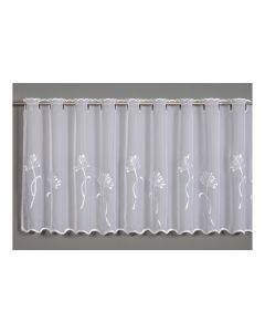 Gardinia Tagvorhang mit Schlaufe Pusteblume 140 cm x 48 cm, Weiss