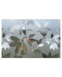 Hubatka Fensterfolie Blätter 46 x 150 cm, Grau/Grün