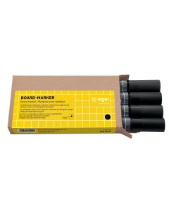 Sigel Whiteboard-Marker 4 Stück, Schwarz