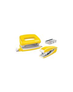 Leitz Locher und Mini-Heftgerät WOW 10 Seiten, Gelb