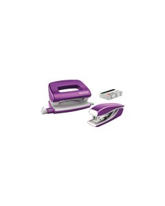Leitz Locher und Mini-Heftgerät WOW 10 Seiten, Violett