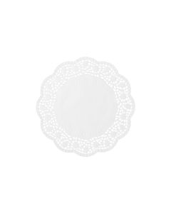 Demmler Tortenspitzen Rose 6 Stück, Weiss, 22 cm