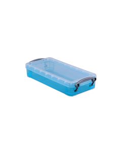 Really Useful Box Aufbewahrungsbox 0.55 Liter, Transparent/Türkis