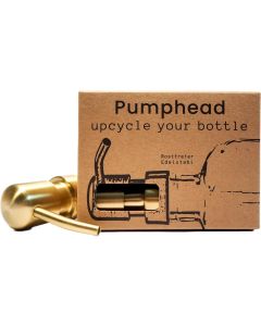Pumphead Seifenpumpe für Glasgetränkeflaschen Gold