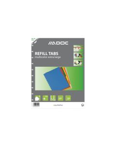 Adoc Notizheft Ersatz-Register A4, 6-farbig