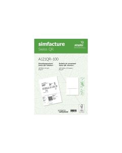 Simplex Einzahlungsschein Simfacture Swiss QR 500 Blatt, Weiss