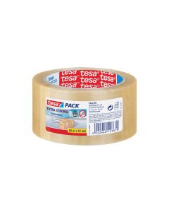 tesa Klebeband Extra Strong 50 mm x 66 m, 1 Rollen Transparent