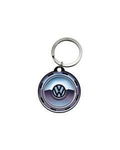 Nostalgic Art Schlüsselanhänger VW Rad Ø 4 cm, 1 Stück, Blau/Lila/Schwarz