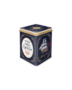 Nostalgic Art Teebeutel-Box Traditional Tea Dunkelblau/Gold/Weiss