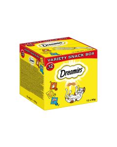 Dreamies Katzen-Snack Varietätenbox, 12 x 60 g