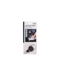 DURABLE Ausweishalter Jojo Extra Strong mit Clip, Schwarz