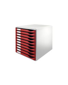 Leitz Schubladenbox Formular-Set 10 Schubladen, Bordeaux