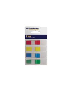 Soennecken Page Marker Index Mini, 1.25 x 4.3 cm, Blau/Gelb/Grün/Rot