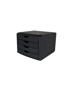 Helit Schubladenbox 4 Schubladen, Schwarz