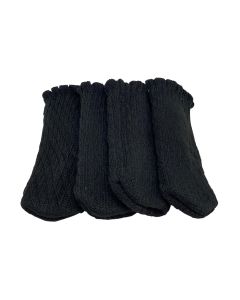 Dameco Bodenschoner Uni 4er Set, Schwarz
