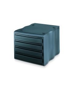 Styro Schubladenbox Styrowave 4 Schubladen, Schwarz