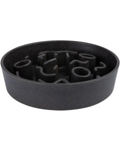 District 70 Bambusnapf Bamboo Dog Slow Feeder Ø 21 cm, Dunkel-Grau