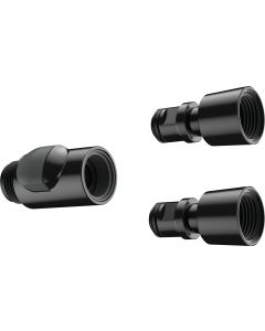 hansgrohe Schnellkupplung-Set für Duschbrausen, Schwarz