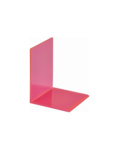 Maul Buchstütze aus Acryl Neon 10 x 10 x 13 cm, Pink, 2 Stk.
