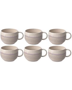 Villeroy & Boch Kaffeetasse Perlemor Sand 190 ml, 6 Stück, Beige